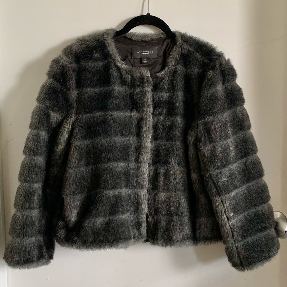 Ann Taylor Medium Jacket dark Gray and Black